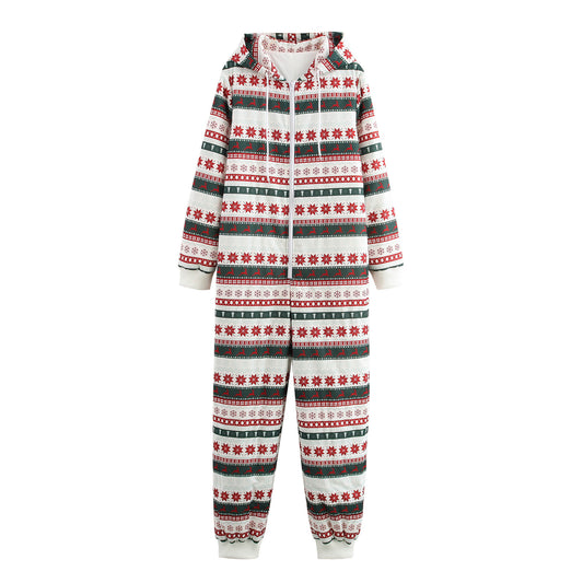 Fransk Stil Pendlerstil Varm Og Komfortabel Klassisk Juletryk Løs Bodysuit Vatteret Jakke