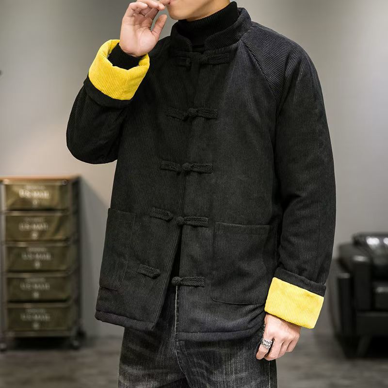 Winter Chinese Style Cotton-padded Corduroy Thickened