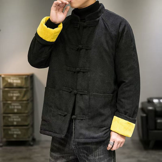 Winter Chinese Style Cotton-padded Corduroy Thickened