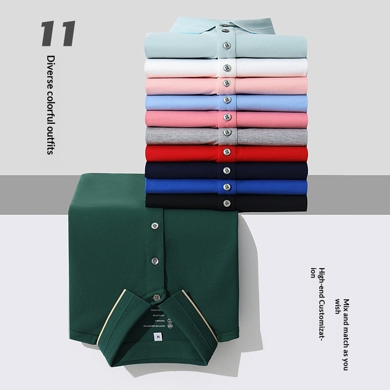 High-end Ice-silk Quick-drying NIO Workwear Short-sleeve Shirt