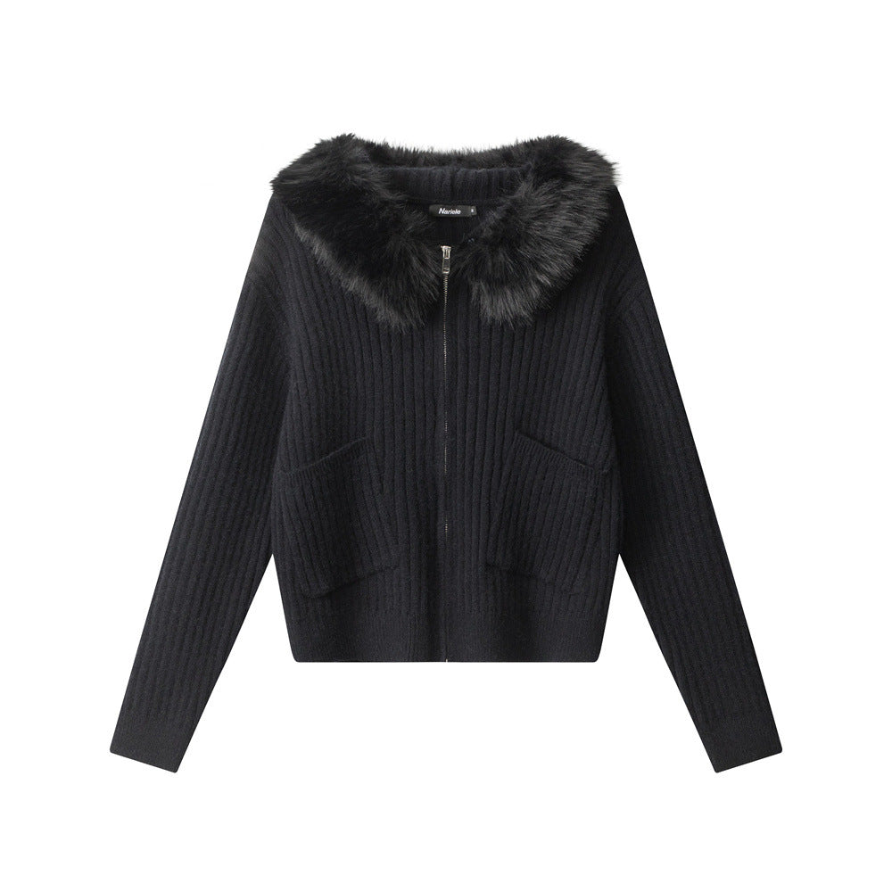Womens Hooded Knit Sweater Cardigan