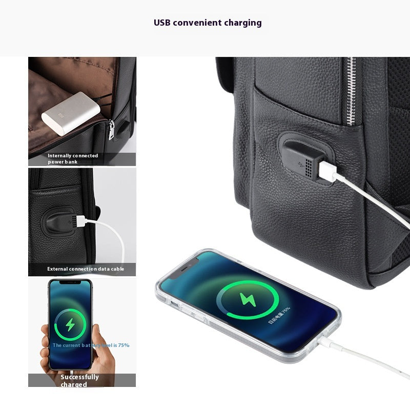 Genuine Leather Men's New Backpack
