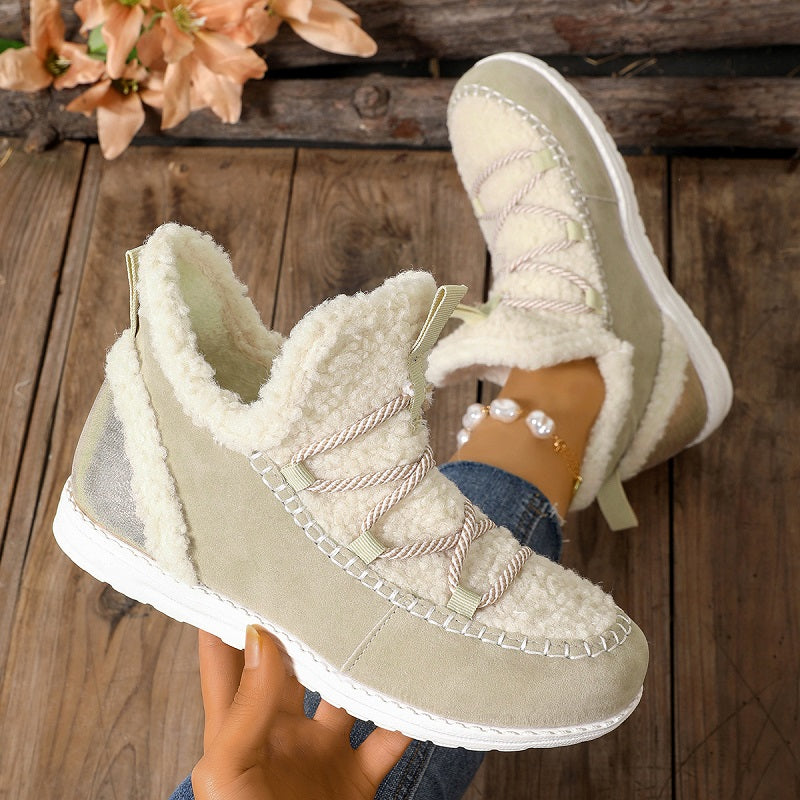 Season New Mid-top Women's Large Size Fashion Simple Snow Boots