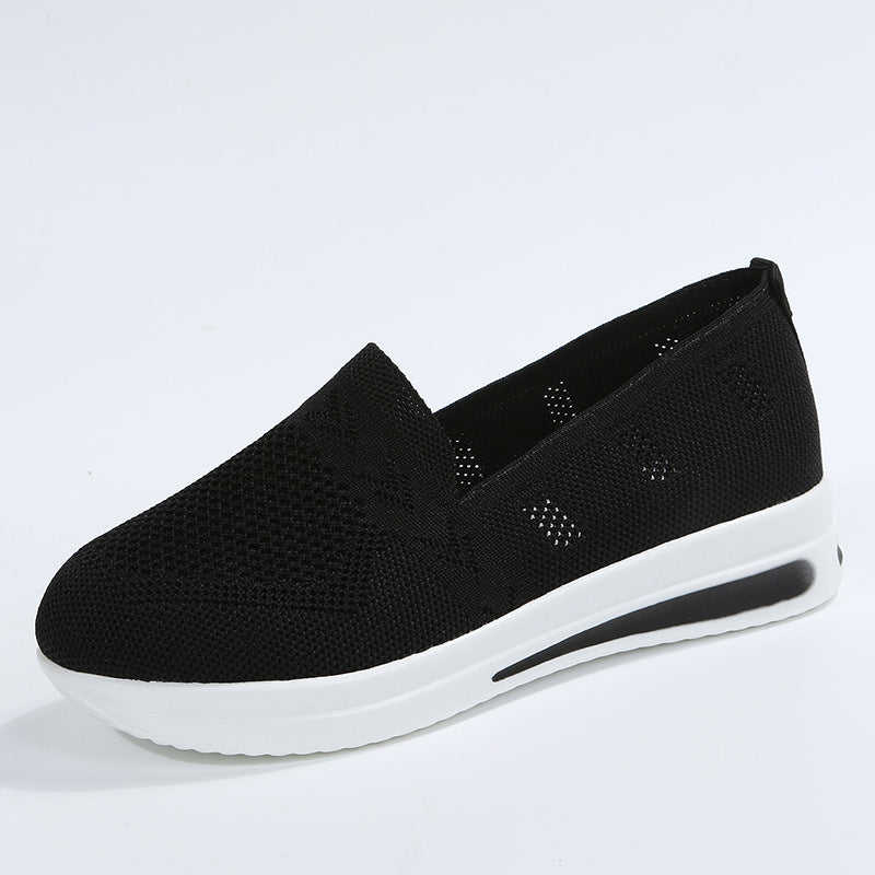 Women's Large Size Casual Flat Platform Wedge Heel Shoes