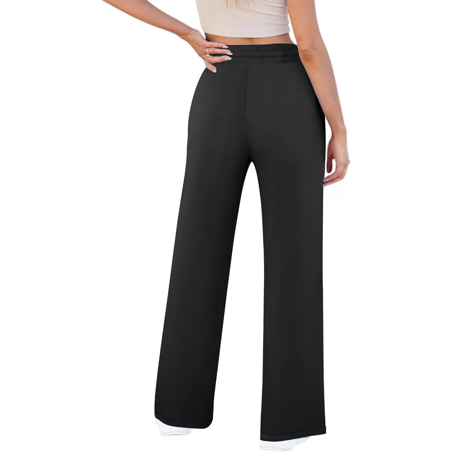 Womens Lightweight Casual Loose-fitting Straight-leg Sweatpants