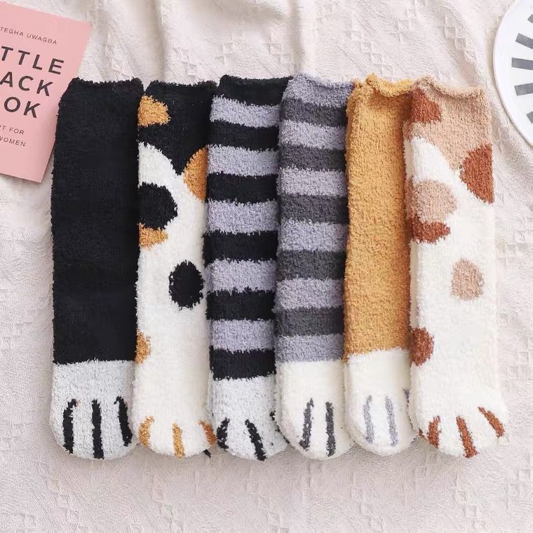 Autumn And Winter Thickening Velvet Thermal Non-slip Room Socks
