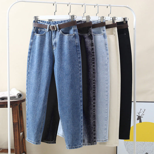 Højtaljede Harem Jeans til Kvinder – Efterår