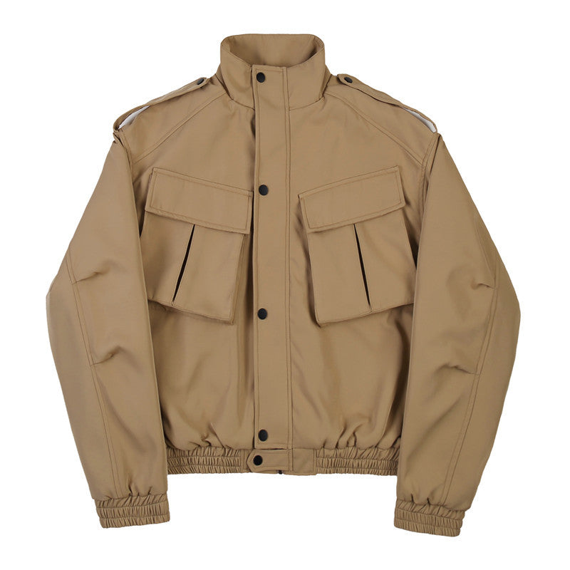 Fashion Short Tooling Men's Cotton Jacket
