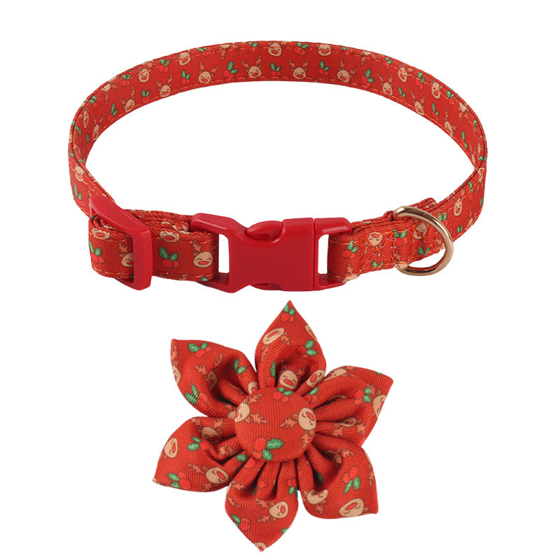 Pet Supplies Design Christmas Series Bow SUNFLOWER Holiday Dog Collar