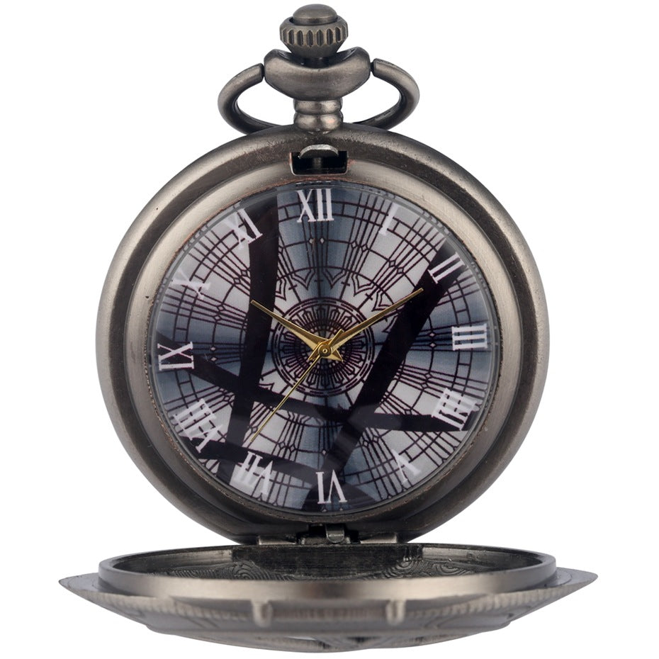 New Creative Hollow Antique Quartz Pocket Watch Ago Motorcycle Eye Theme Pocket Watch