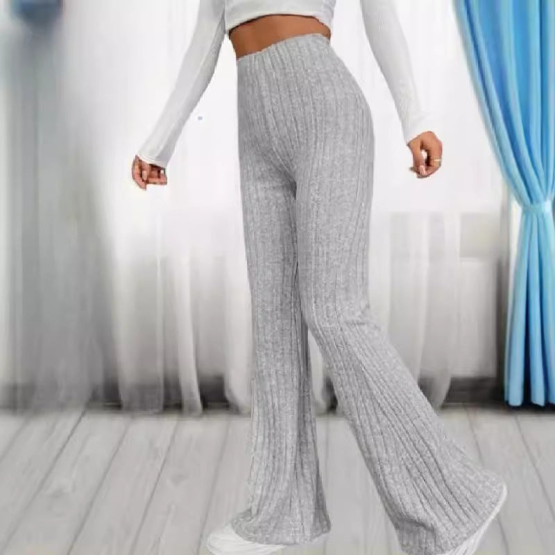 Forårsfashion Elegante Strækbare Slim Fit "Nude Feel" Trompetbukser