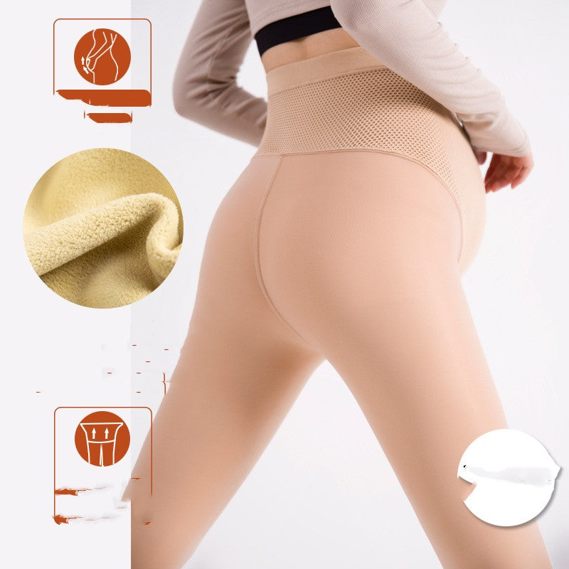 Autumn And Winter Fleece-lined Thickened Maternity Water Light Pants