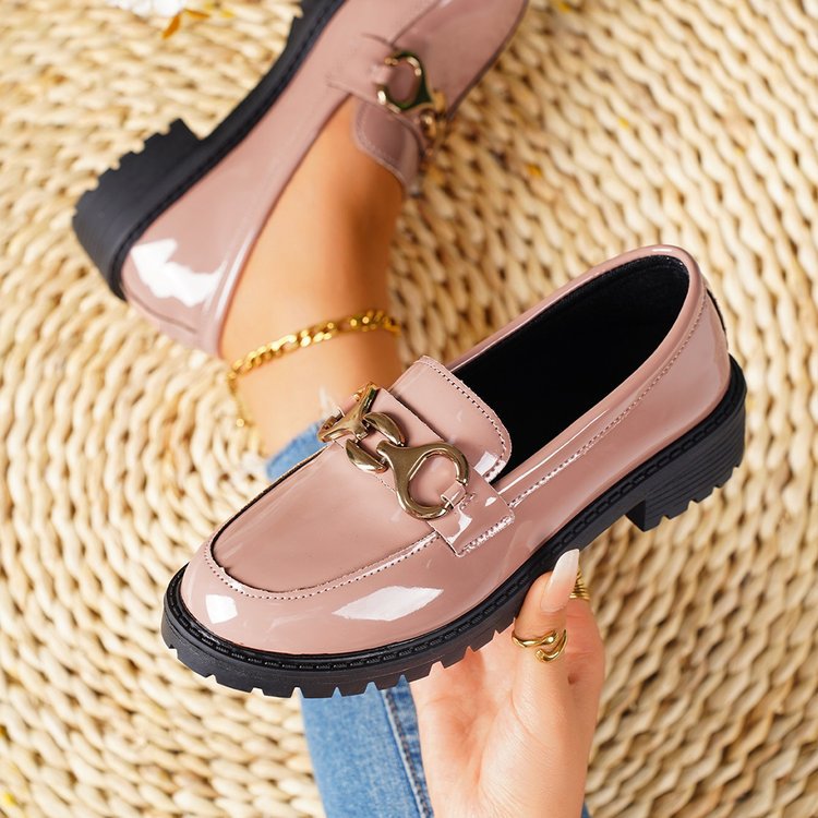 Chunky Heel Round Toe Pumps Women's Shoes Thick Sole