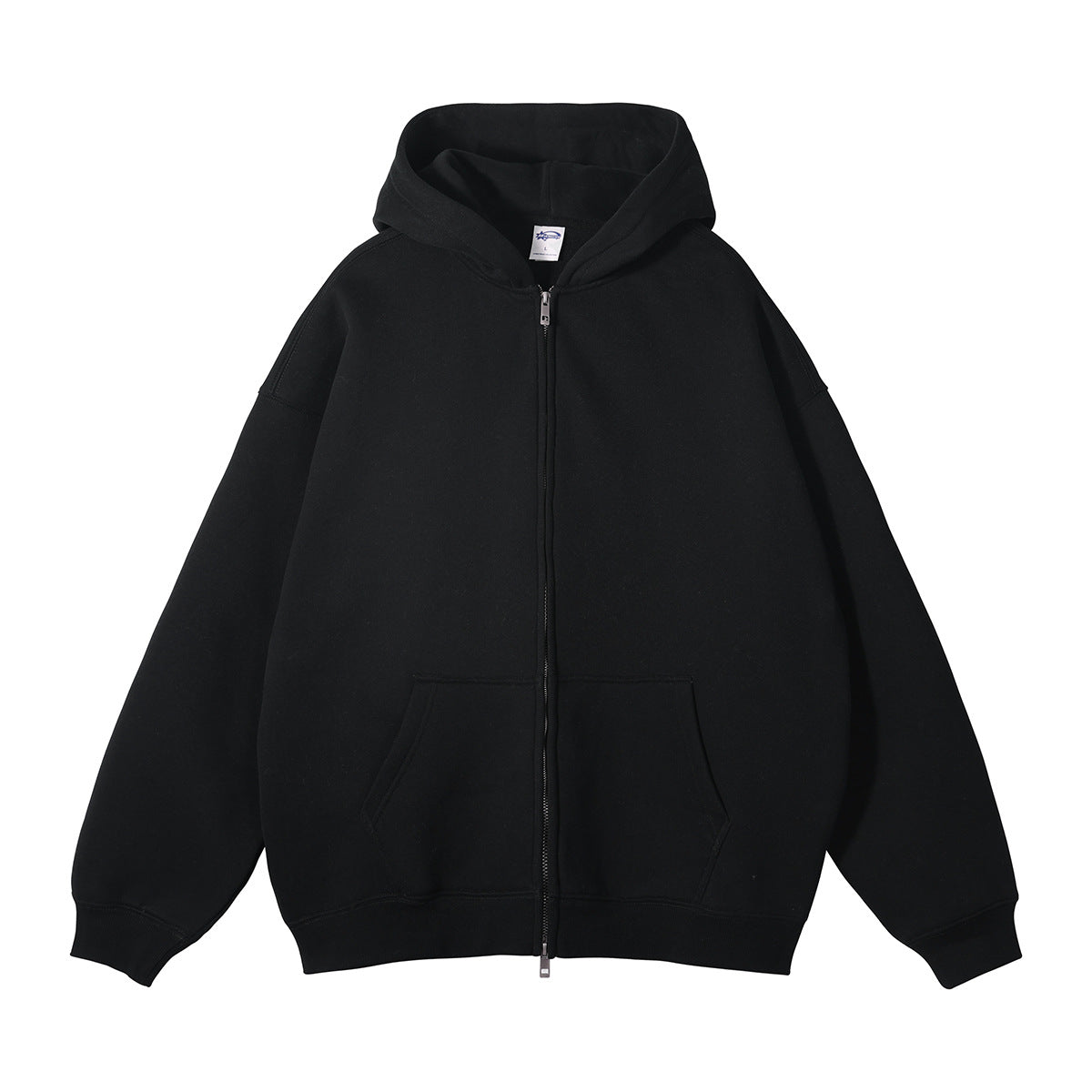 Fleece-lined Thickened American Zipper Men's Sweater And Pants
