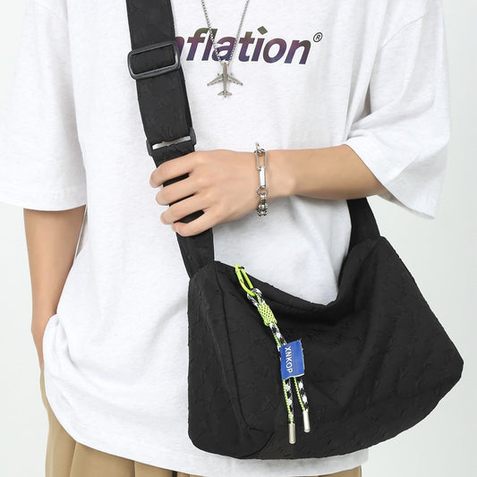 Harajuku Temperament Fashion Tide Tooling Color Contrast Large Capacity Student Class Crossbody Bag