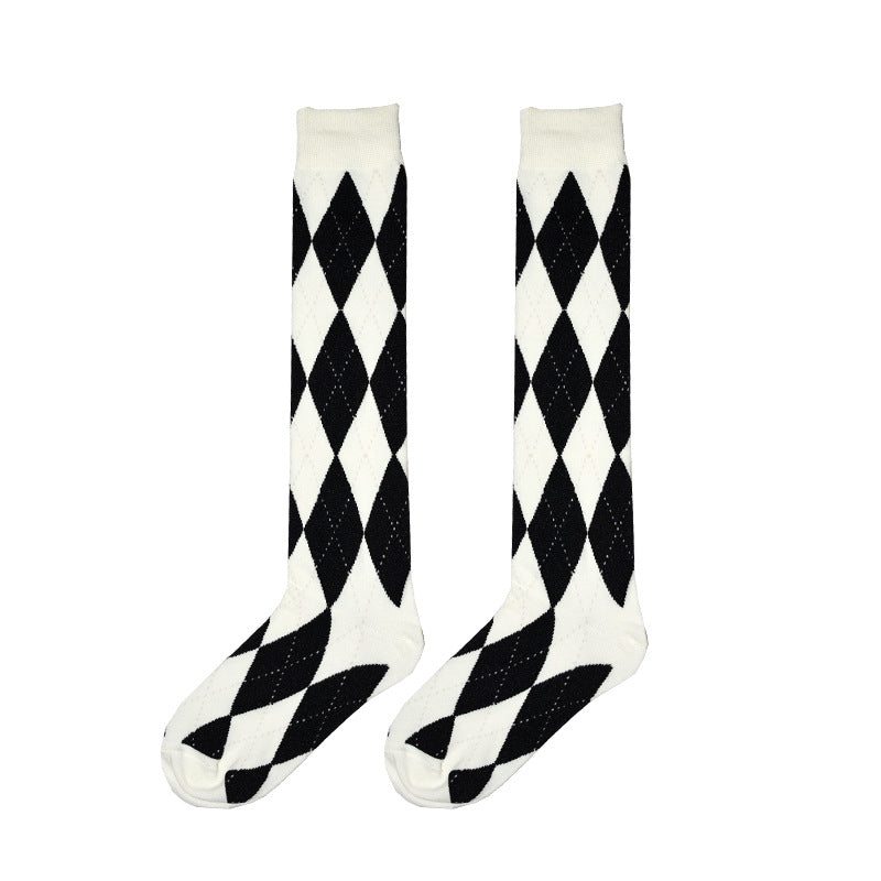 Women's High Tube Calf And Knee Pile Stockings Cotton Socks