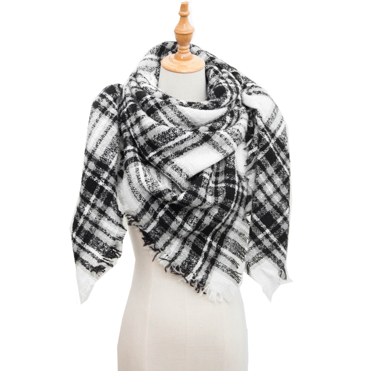 Shawl Scarf Autumn And Winter Large Plaid Triangle