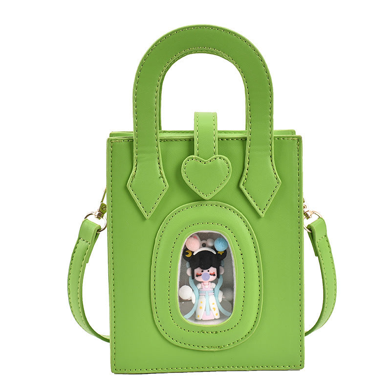 Candy Color Ins Western Style Portable Messenger Transparent Bag