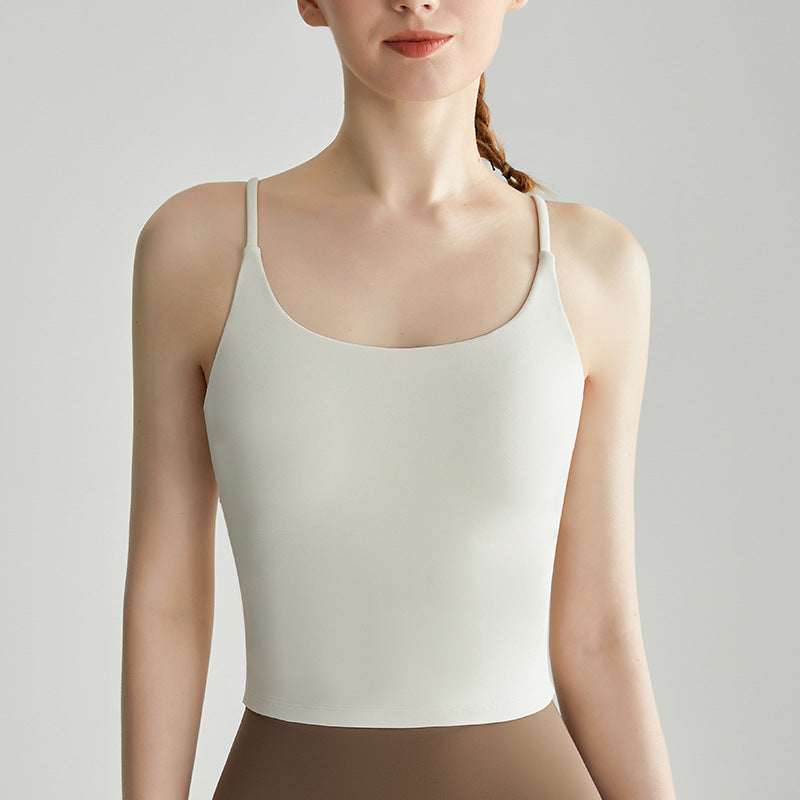 Strapless Yoga Top With Built-in Secure Chest Padsa One-piece Tank Top