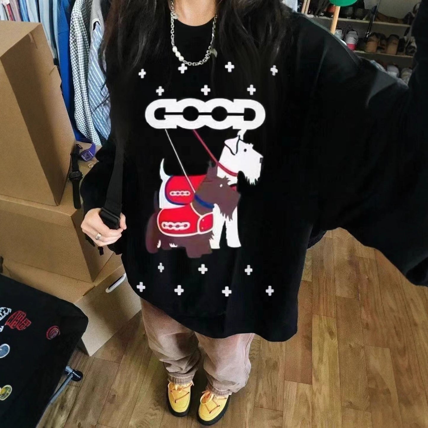 Women's Retro Plus-Size Long-Sleeve Top