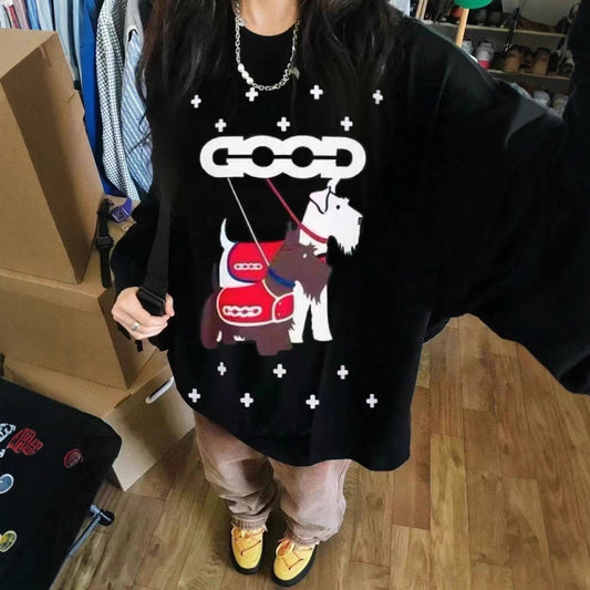 Women's Retro Plus-Size Long-Sleeve Top
