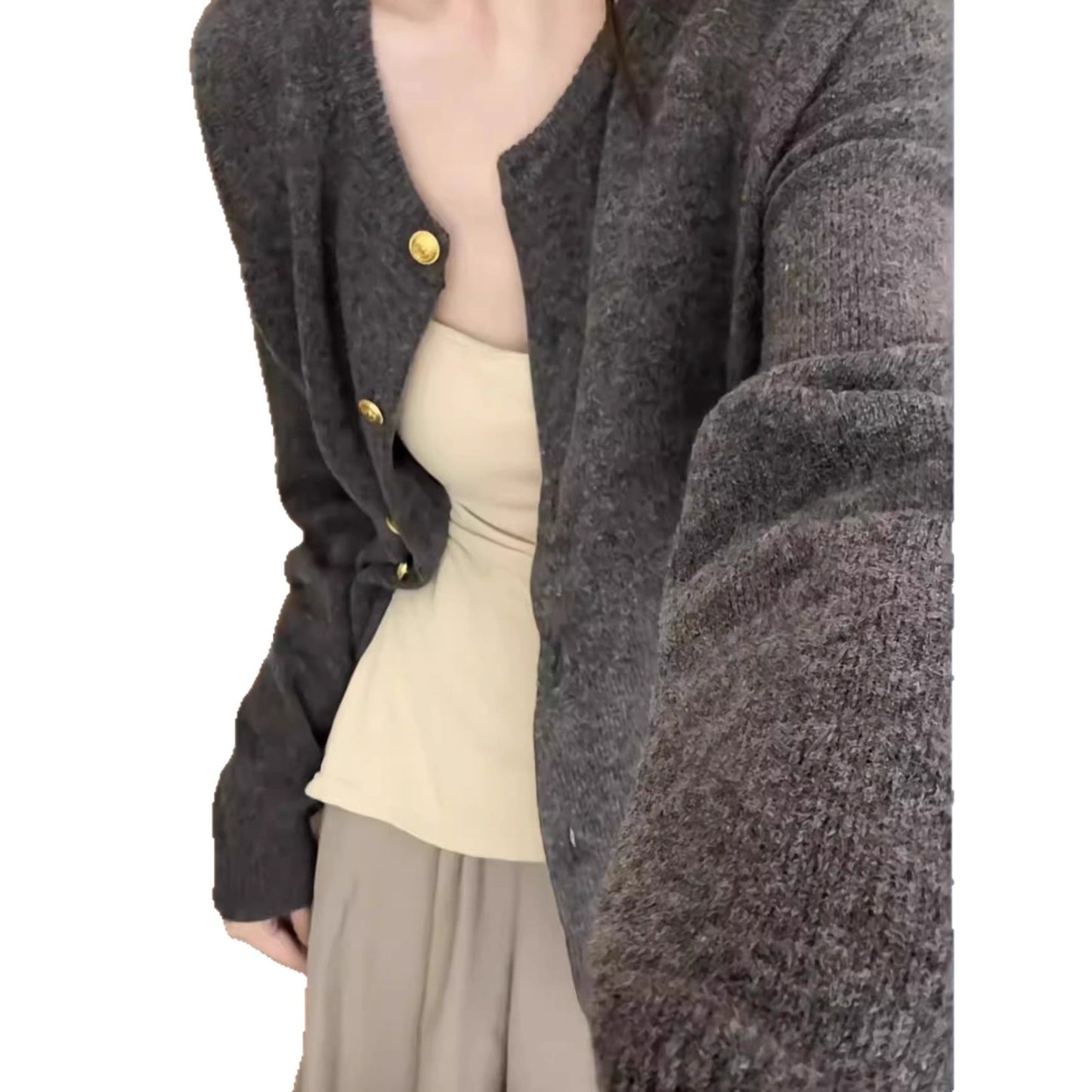 Niche Idle Style Knitted Women's Gentle Soft Glutinous Sweater Coat