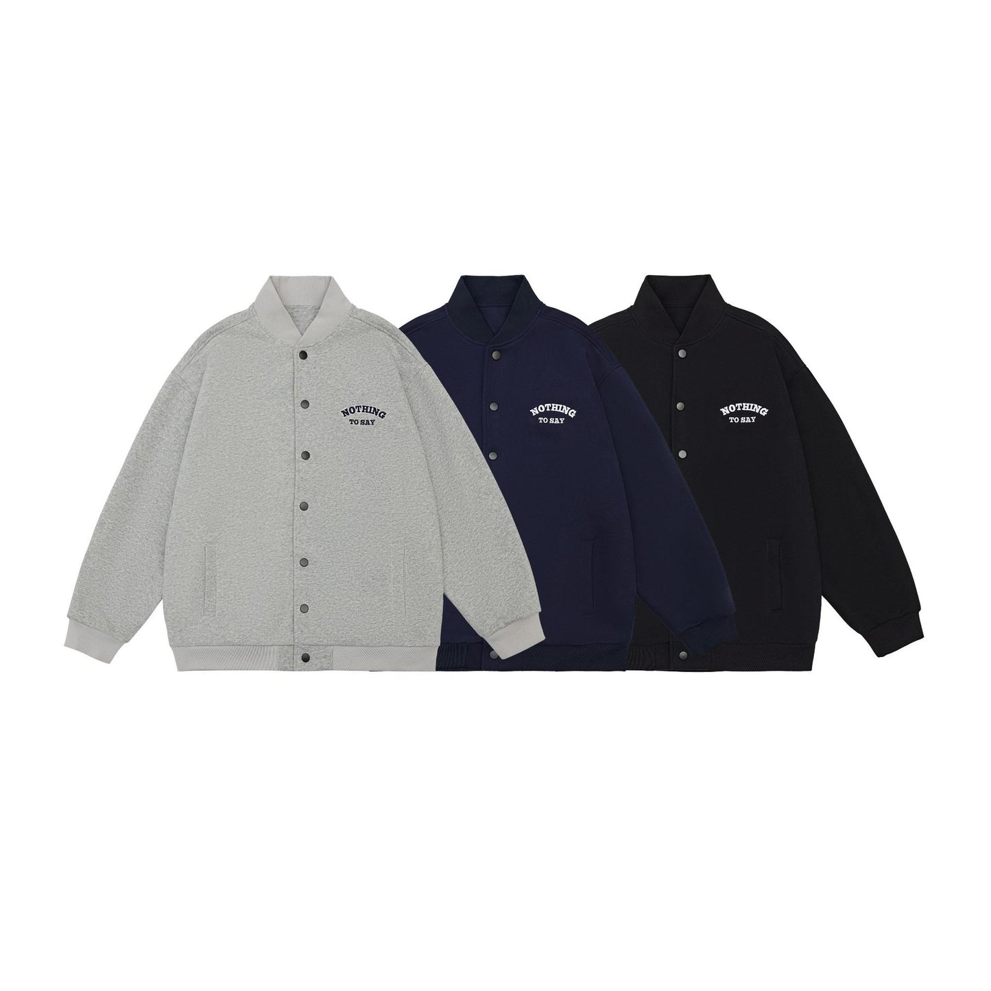 Loose Letter Embroidery Couple Models Coat Top