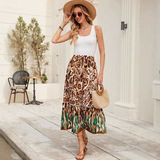 Printed Beach Vacation Skirt