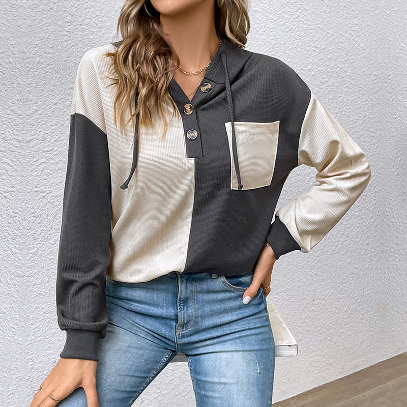 Damebeklædning Ny Hættetrøje Forår Og Efterår Pullover Sweater