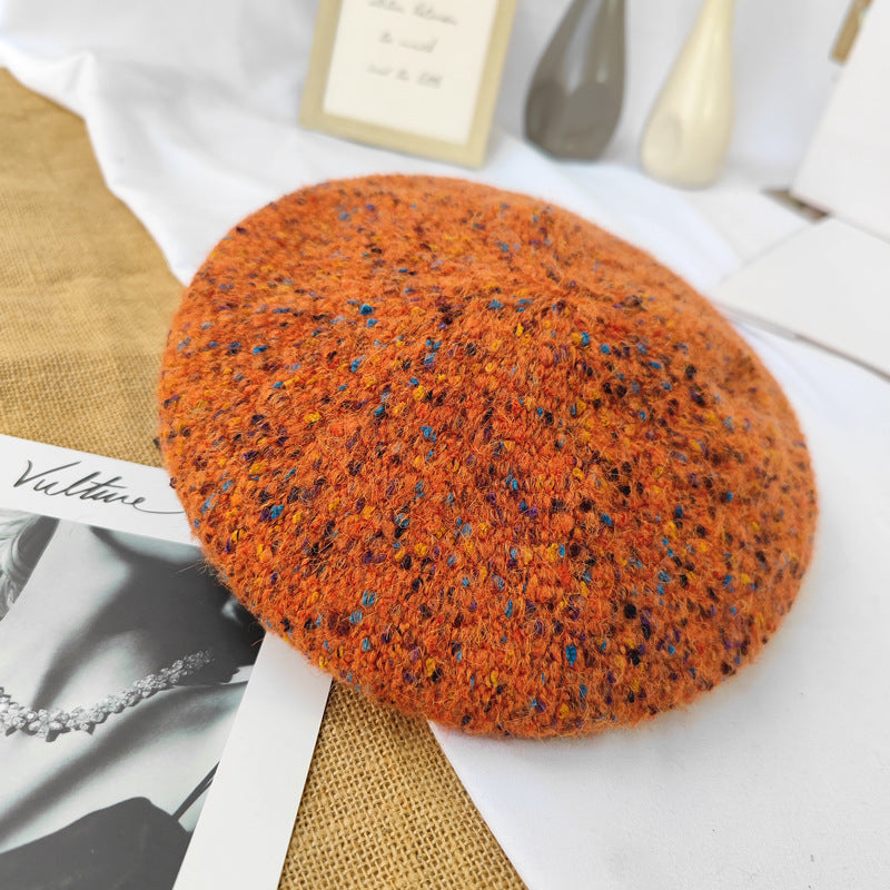 Fashionable Versatile Artist Hat Vintage Pumpkin