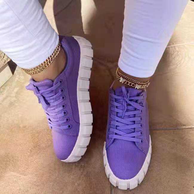 European And American New Round Toe Thick Sole Shoes Women