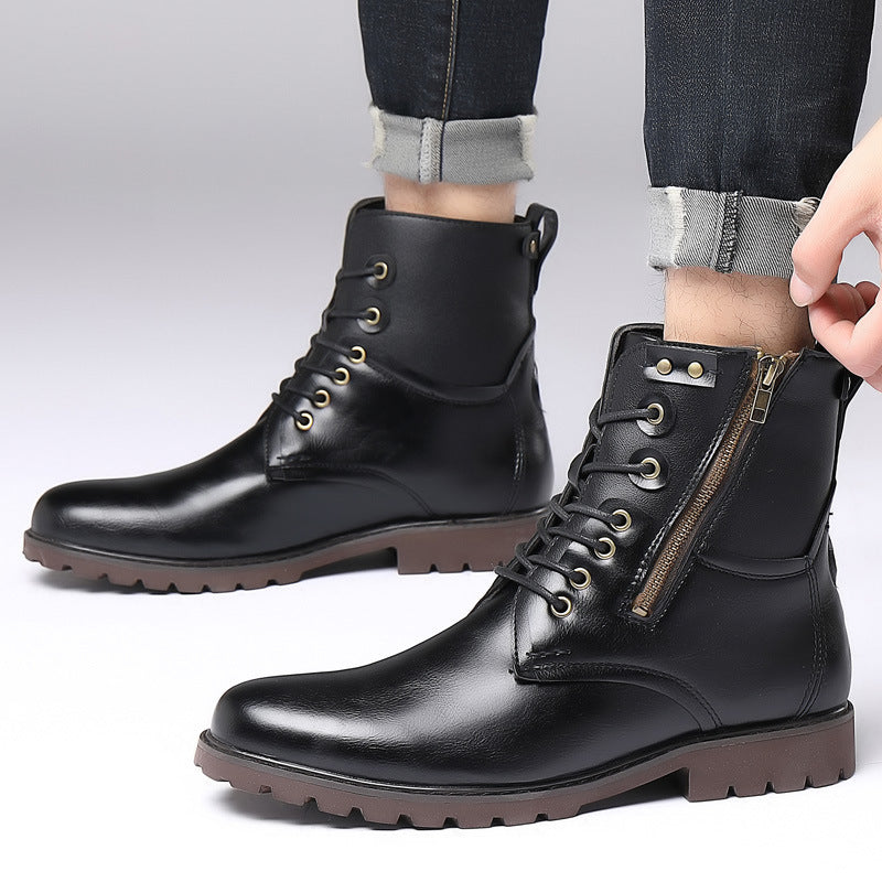 Men's Fashion Casual Side Zip High Boots