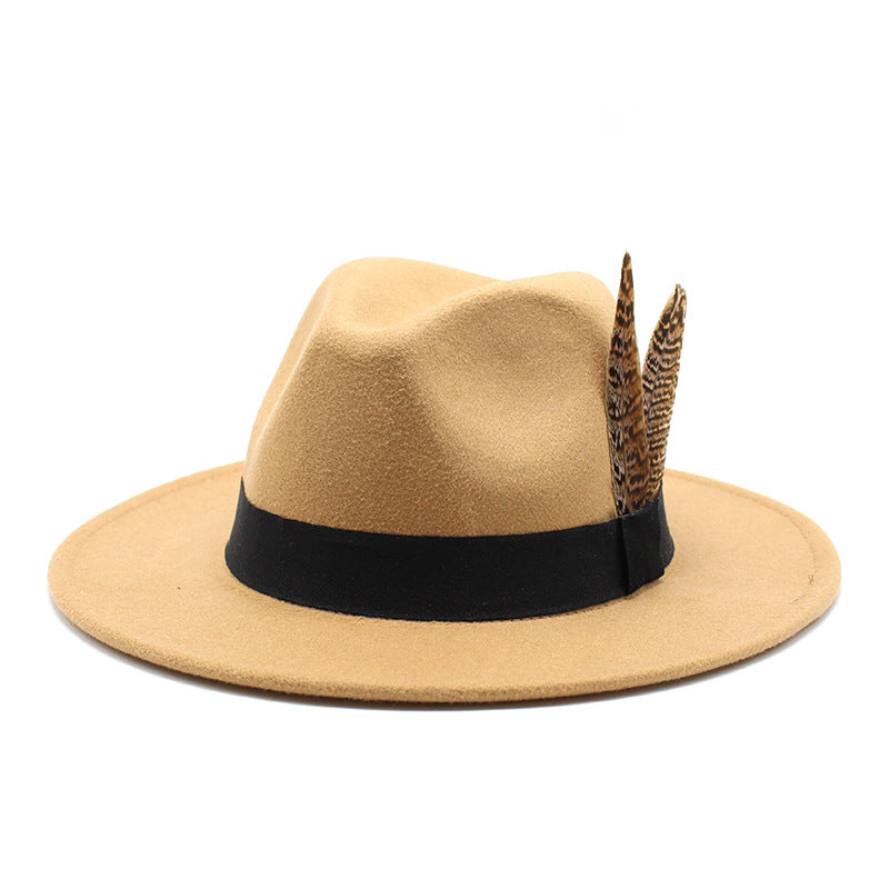British Style Versatile Flat Border Jazz Hat Woolen