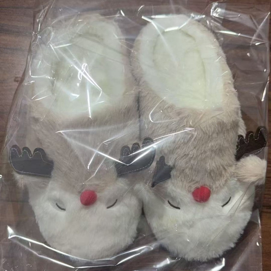 New Cozy And Cute Cartoon-themed Cotton Slippers For Women, Perfect For Winter Wear At Home