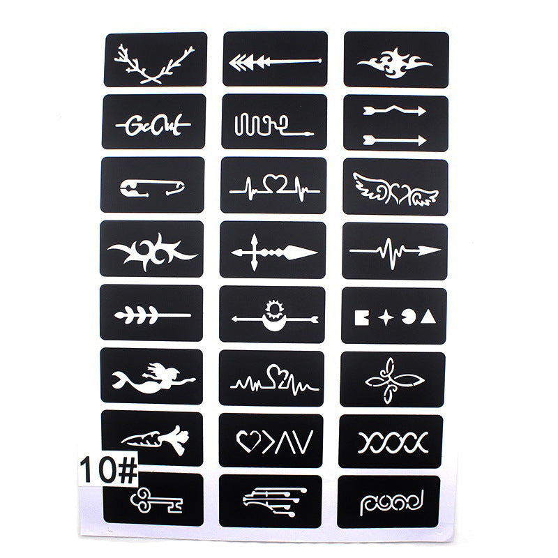 Hollow Tattoo Mold Women's Spray Paint