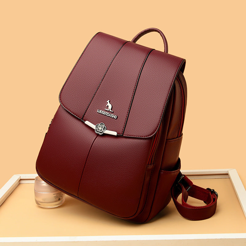 New Women's Backpack PU Soft Leather Textured Casual And Lightweight