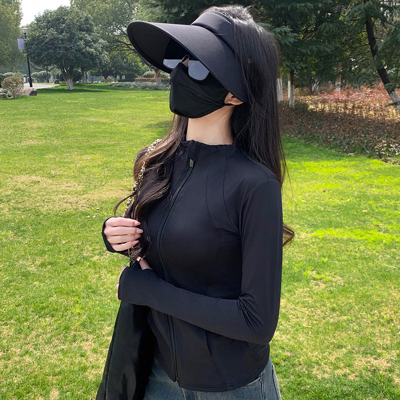 Ice Silk Sun Protection Clothing Women's Slim-fit UV-proof Tight Sports Jacket