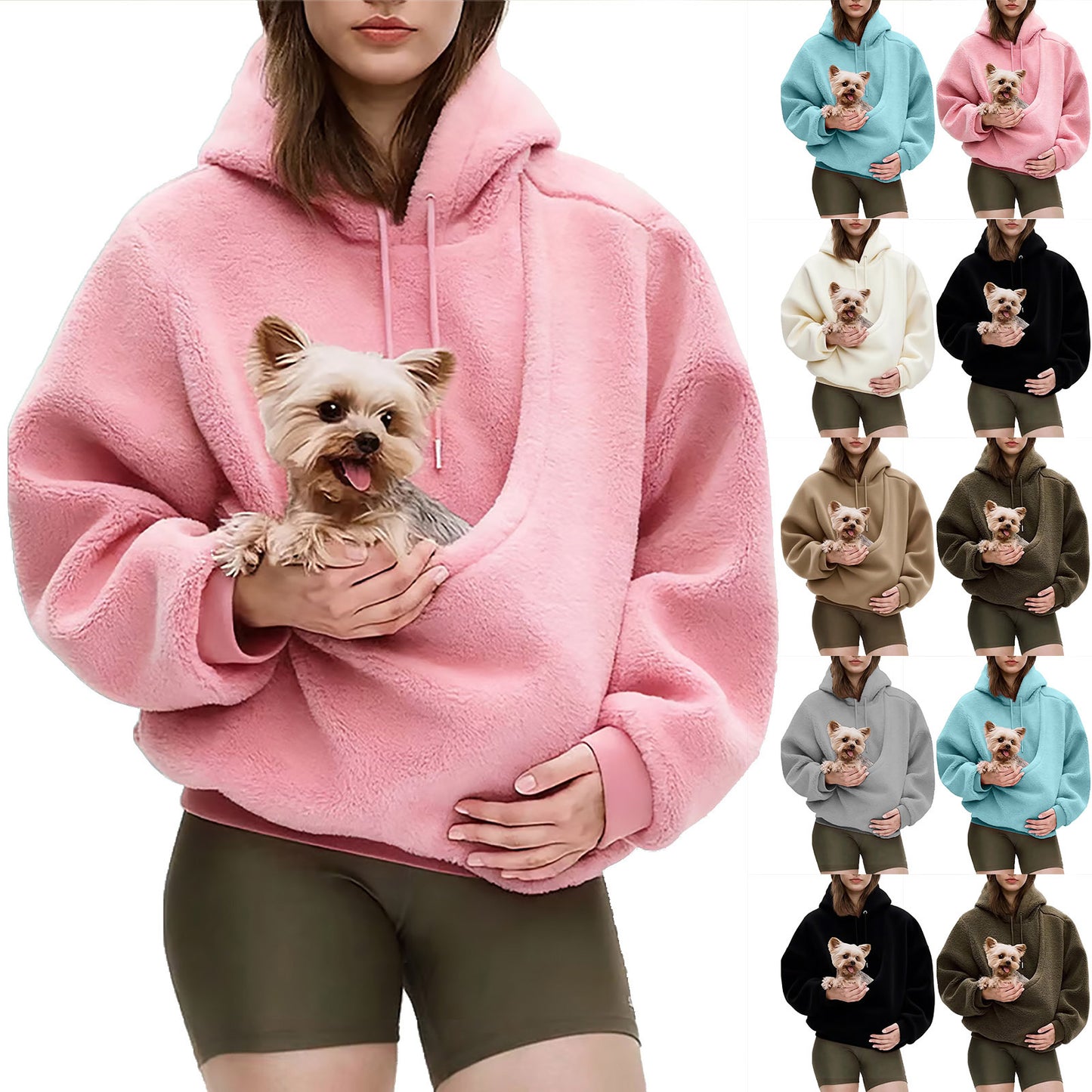 New Women's Loose Plaid Pullover Fleece Sweatshirt