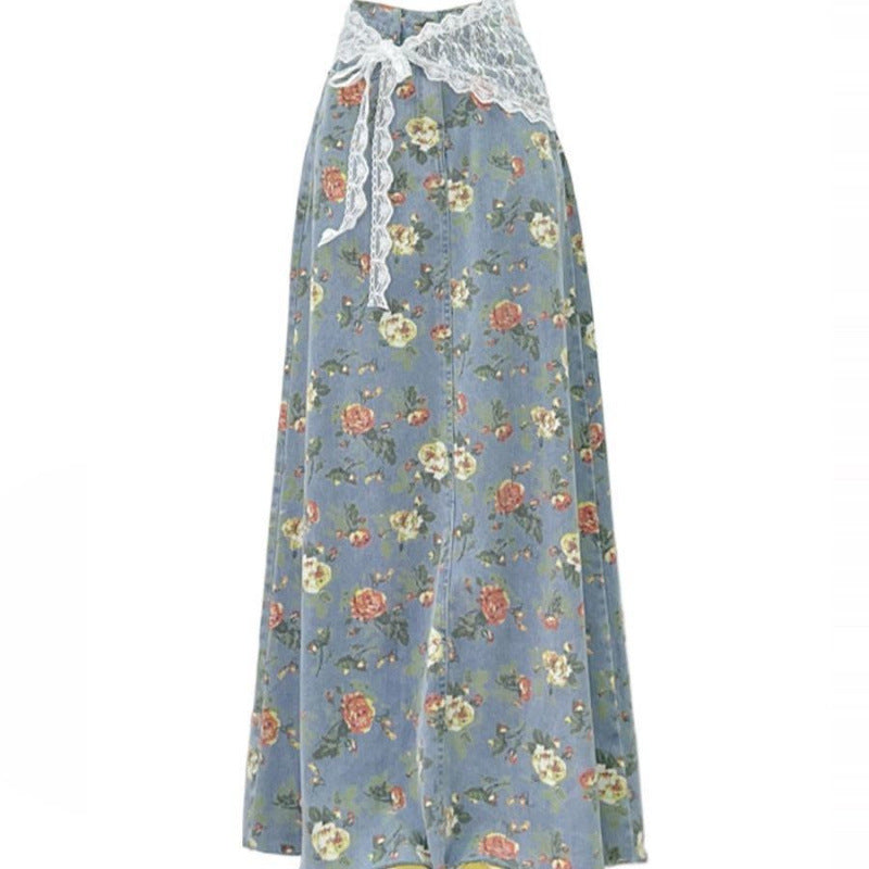 New High Waist Design Sense High Waist Swing Dress Mid-length Skirt