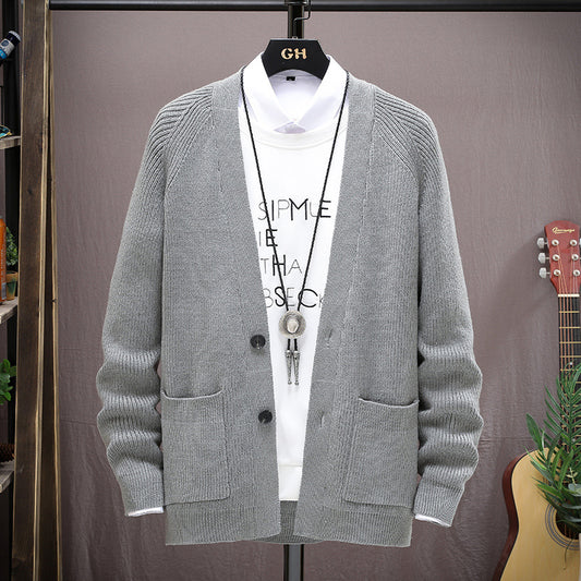 Stand-up Collar Sweater Coat