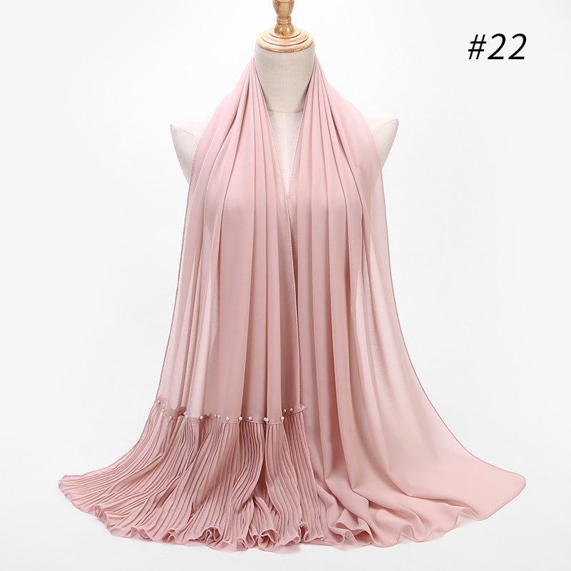 Perle Chiffon Etnisk Tørklæde