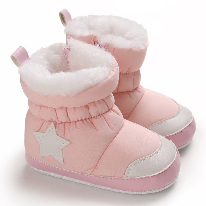 Shoes Soft Bottom Snow Boots Five Pointed Star Thickening