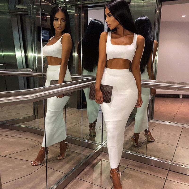 The New Dress Sexy Vest Two-piece Suit Short Jacket That