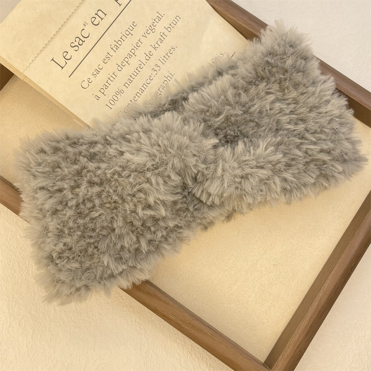 Plush Cross-Over Wide Thickened Warm Hairband For Women
