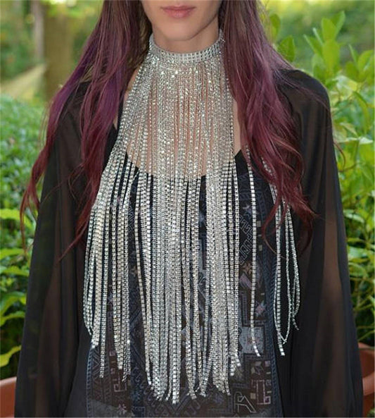 Long fringe Bib