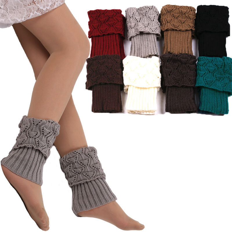 Hollow leg boot cover woolen leg cover warm decoration