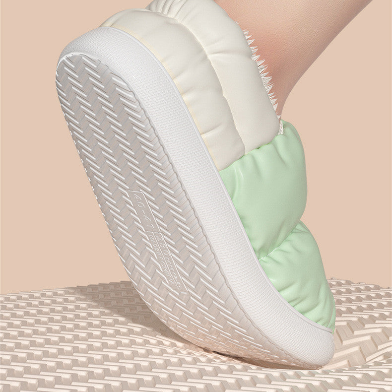 Plush Warm Antiskid Cotton Slippers For Household Use