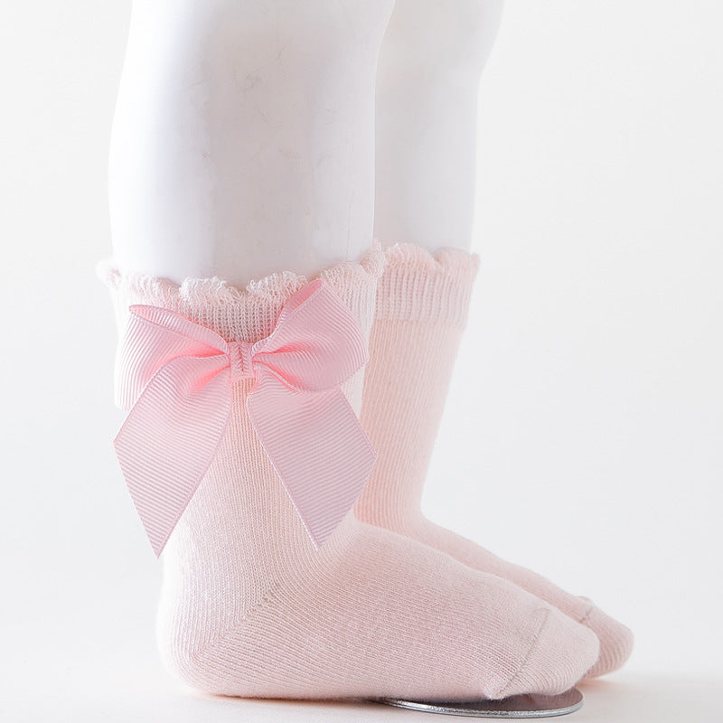 Big Bow Little Princess Cotton Socks Popular In Europe And America