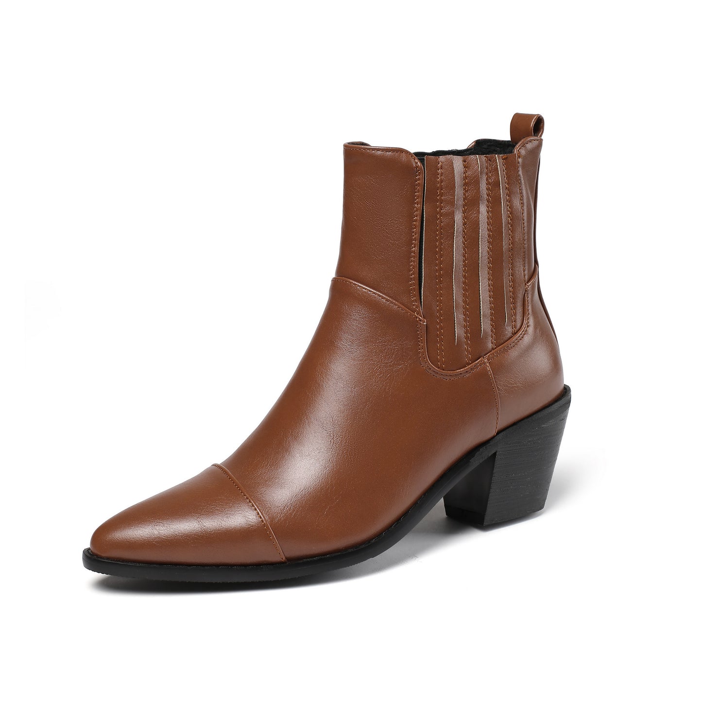 Women's Mid-heel Low-top Solid Color Martin Boots