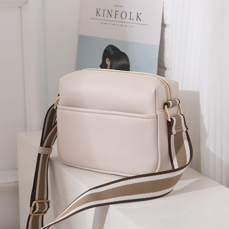 New Cross-border Foreign Trade Solid Color PU Messenger Bag